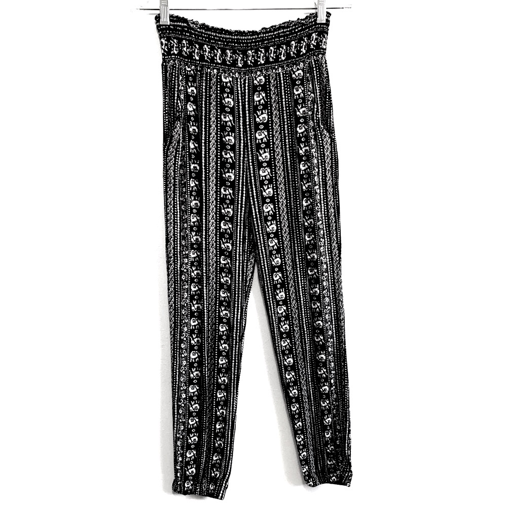 Kingston Grey Elephant Print Joggers